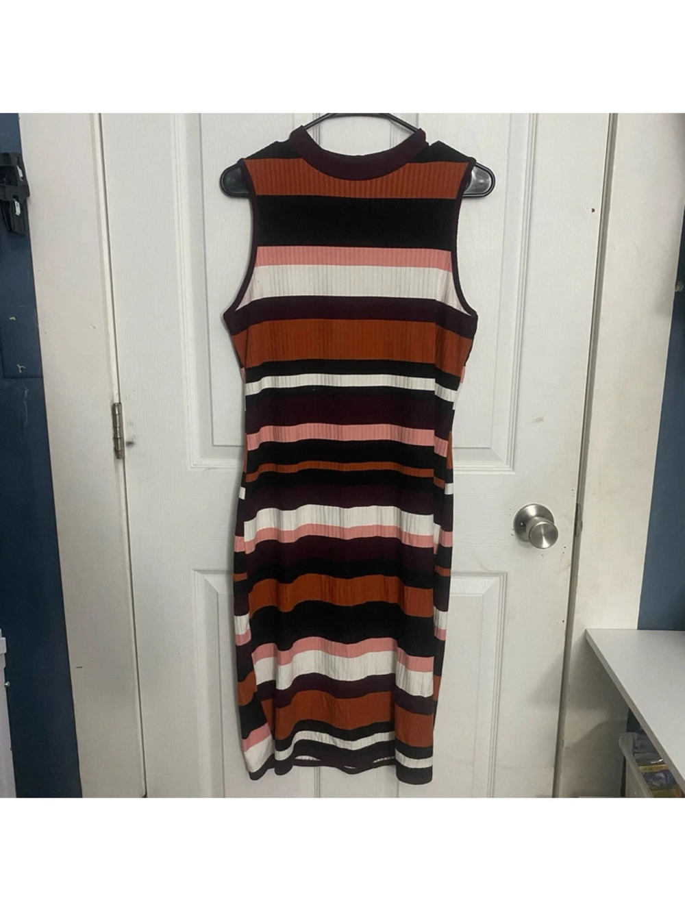 No Boundaries Striped Midi Dress XL